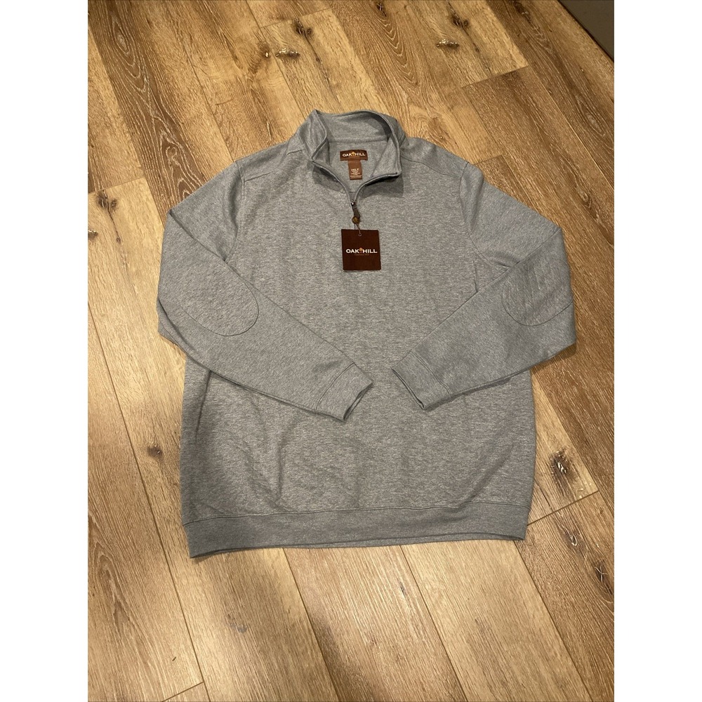 Oak‎ Hill Sweater Mens 2XLT Grey Jacket Sweater Half Zip $69.50 MSRP